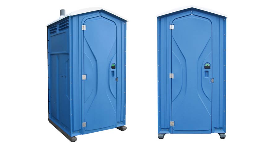 Long-term porta potty units on site in Dekalb, Illinois